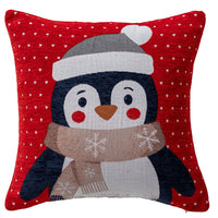 Cuscino Jacquard Comfy Knit 40x40 Penguin Red