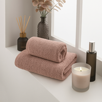 Asciugamano in Spugna di Cotone Atelier Fragrance 70x140 cm Tinta Unita Powder Pink