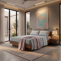 Completo Letto Matrimoniale Basic Girolamo Blue