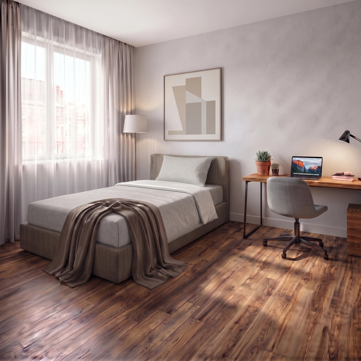 Completo Letto Singolo Basic - Fantasia Leopard Beige