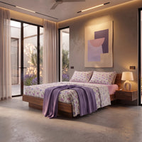 Completo Letto Matrimoniale Basic - Fantasia Marlise Mauve