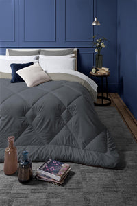 Trapunta Piazza e Mezza 210x250 cm Acqua Bicolore Blue/Beige - Amo La Casa Shop