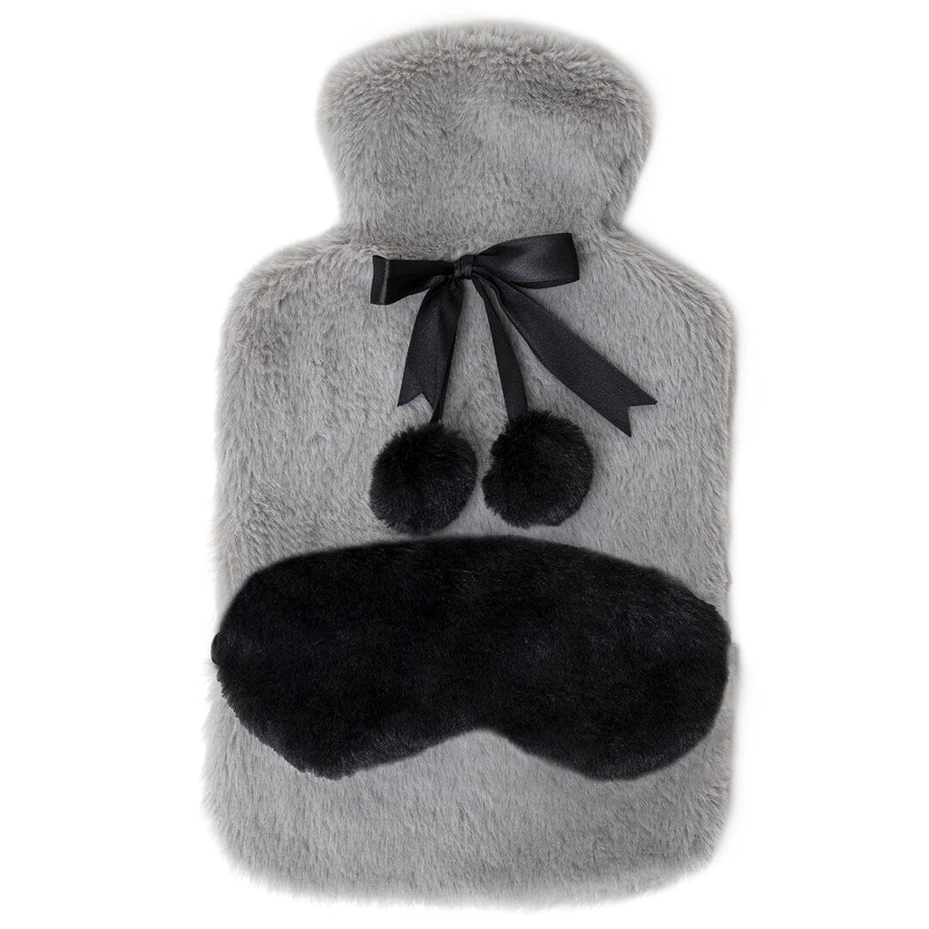 Borsa Acqua Calda Fluffy + Maschera Occhi Vanilla Standard Tinta Unita Grey - Amo La Casa Shop