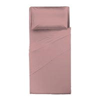 Completo Letto Singolo in Microfibra Softy Yarn - Tinta Unita Mauve - Amo La Casa Shop