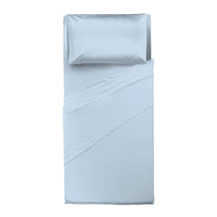 Completo Letto Singolo in Microfibra Softy Yarn - Tinta Unita Azzurro - Amo La Casa Shop