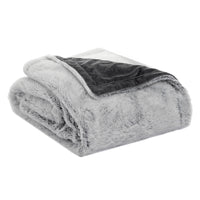 Happidea Coperta Fur 150x200 cm Tinta Unita Grey