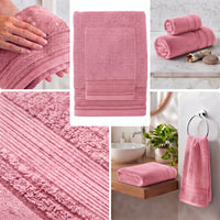 Set 2 Asciugamani Relax Me Standard Tinta Unita Pink
