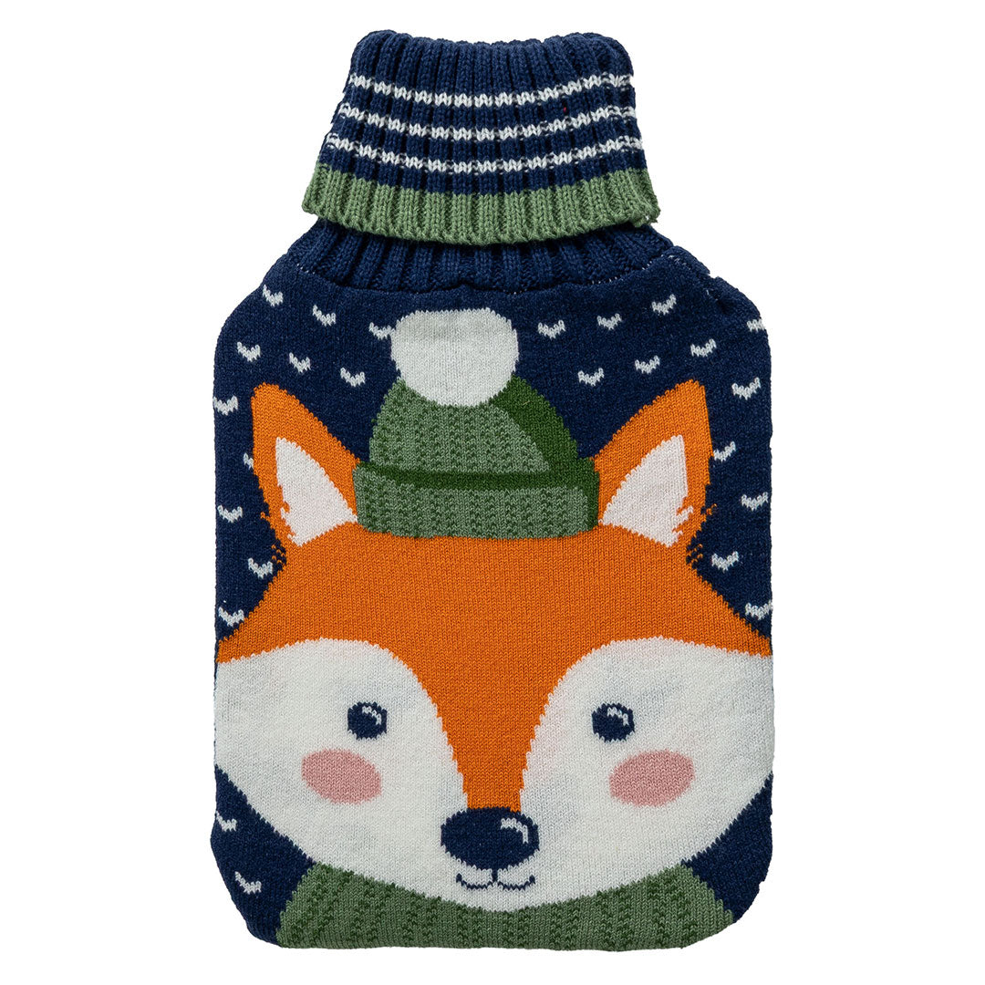 Borsa Acqua Calda Tricot Comfy Knit Standard Fox Blue
