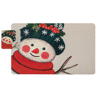 Set 4 Tovagliette + 4 Sottobicchieri Comfy Knit Standard Christmas Multicolor