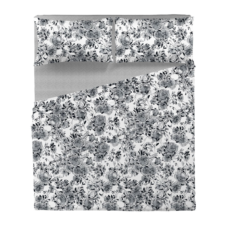 Completo Letto Stampato Chardonnay Matrimoniale Chablis Grey - Amo La Casa Shop