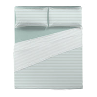 Completo Letto Matrimoniale in Cotone con Stampa - Fantasia Fabrizio Aqua