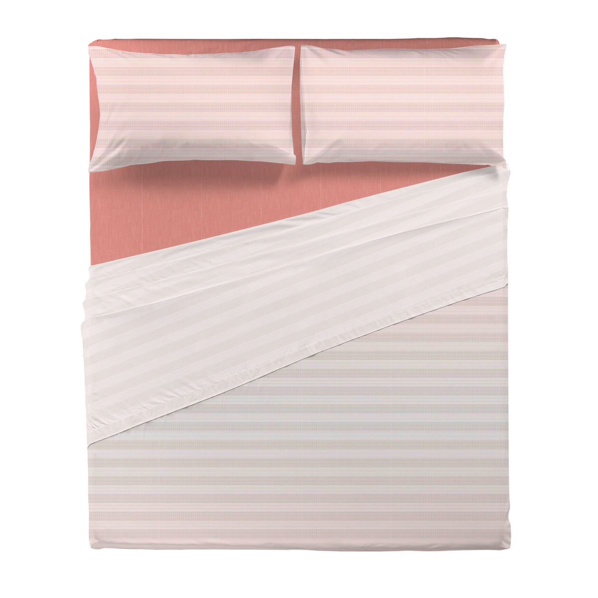 Completo Letto Matrimoniale in Cotone con Stampa - Fantasia Fabrizio Coral