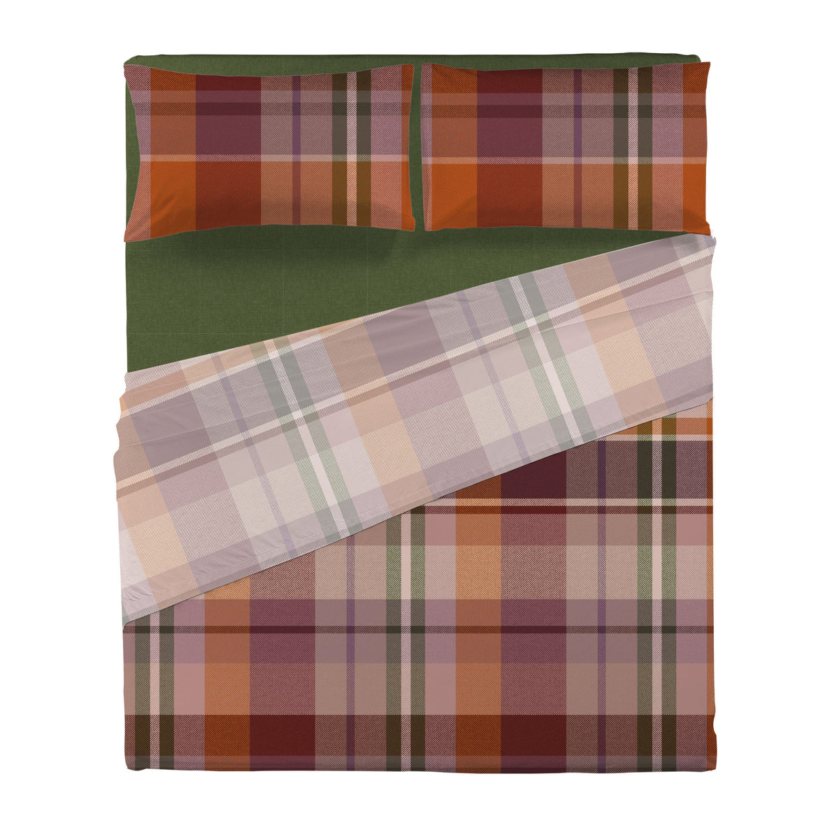 Completo Letto Matrimoniale in Cotone con Stampa - Fantasia Wrap Me Ralph Rust