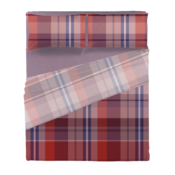 Completo Letto Matrimoniale in Cotone con Stampa - Fantasia Wrap Me Ralph Fuchsia