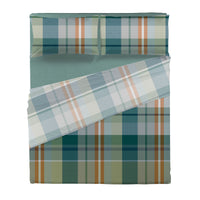 Completo Letto Matrimoniale in Cotone con Stampa - Fantasia Wrap Me Ralph Teal