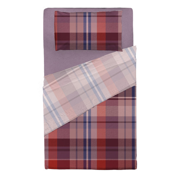 Completo Letto Piazza e Mezza in Cotone con Stampa - Fantasia Wrap Me Ralph Fuchsia