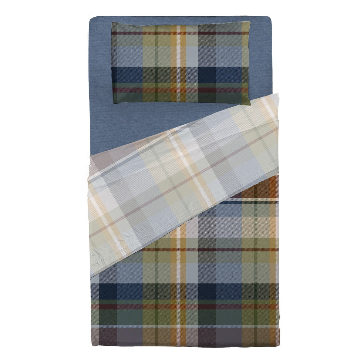 Completo Letto Piazza e Mezza in Cotone con Stampa - Fantasia Wrap Me Ralph Blue