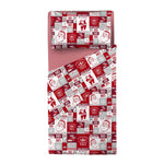 Completo Letto Stampato Ginger Singolo Holiday Patchwork Red - Amo La Casa Shop