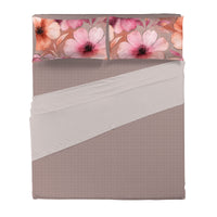 Completo Letto Matrimoniale in Cotone con Stampa - Fantasia Dream Me Eloise Pink