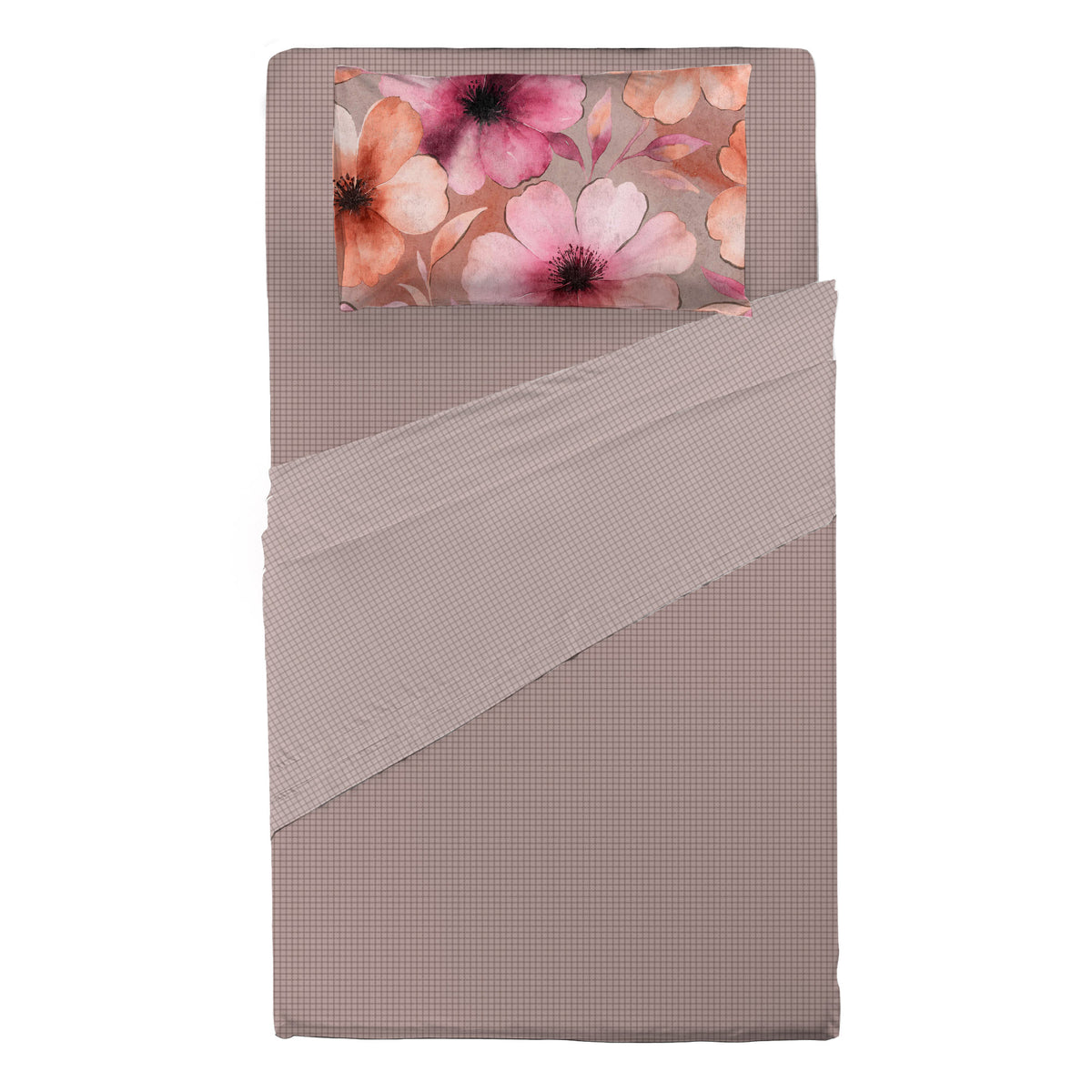Completo Letto Piazza e Mezza in Cotone con Stampa - Fantasia Dream Me Eloise Pink
