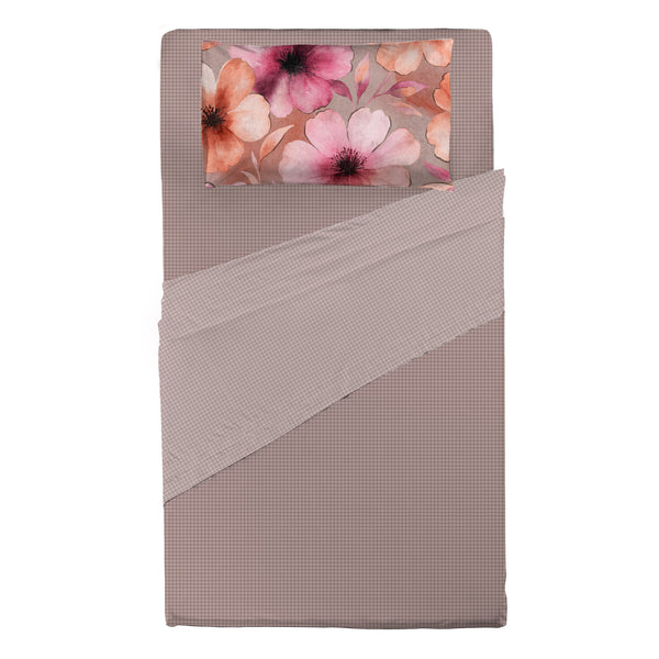 Completo Letto Piazza e Mezza in Cotone con Stampa - Fantasia Dream Me Eloise Pink