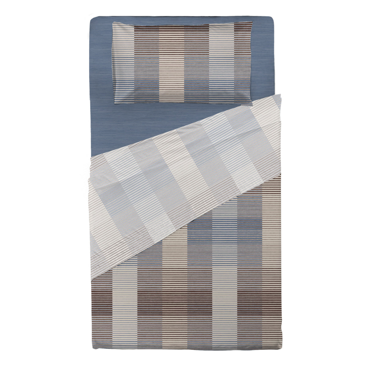 Completo Letto Piazza e Mezza in Cotone con Stampa - Fantasia Dream Me Gilbert Blue