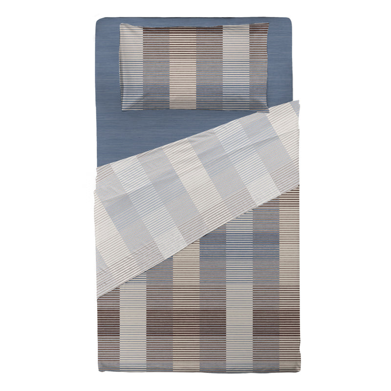Completo Letto Piazza e Mezza in Cotone con Stampa - Fantasia Dream Me Gilbert Blue