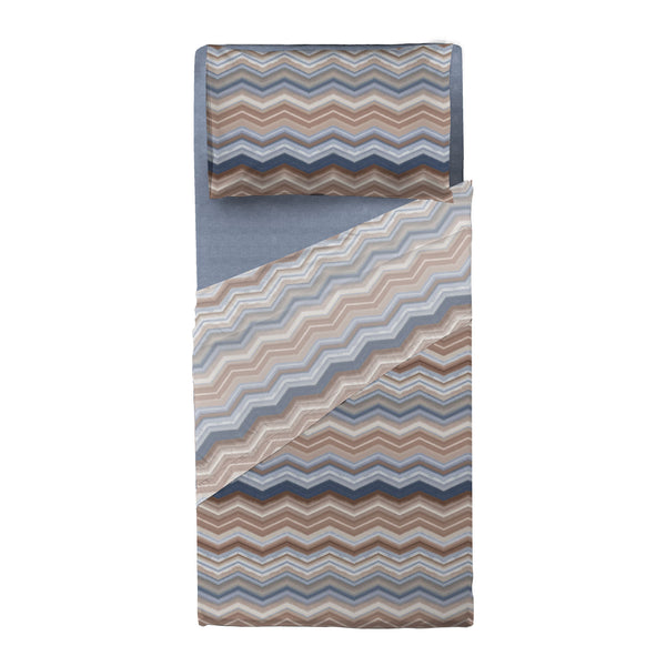 Completo Letto Singolo in Cotone con Stampa - Fantasia Dream Me Ysidro Blue