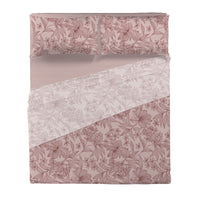 Completo Letto Matrimoniale in Cotone con Stampa - Fantasia Feel Me Alina Pink