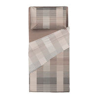 Completo Letto Singolo in Cotone con Stampa - Fantasia Hug Me Gilbert Taupe