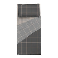 Completo Letto Singolo in Cotone con Stampa - Fantasia Hug Me Mayson Dark Grey