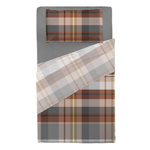 Completo Letto Piazza e Mezza in Cotone con Stampa - Fantasia Wrap Me Ralph Beige
