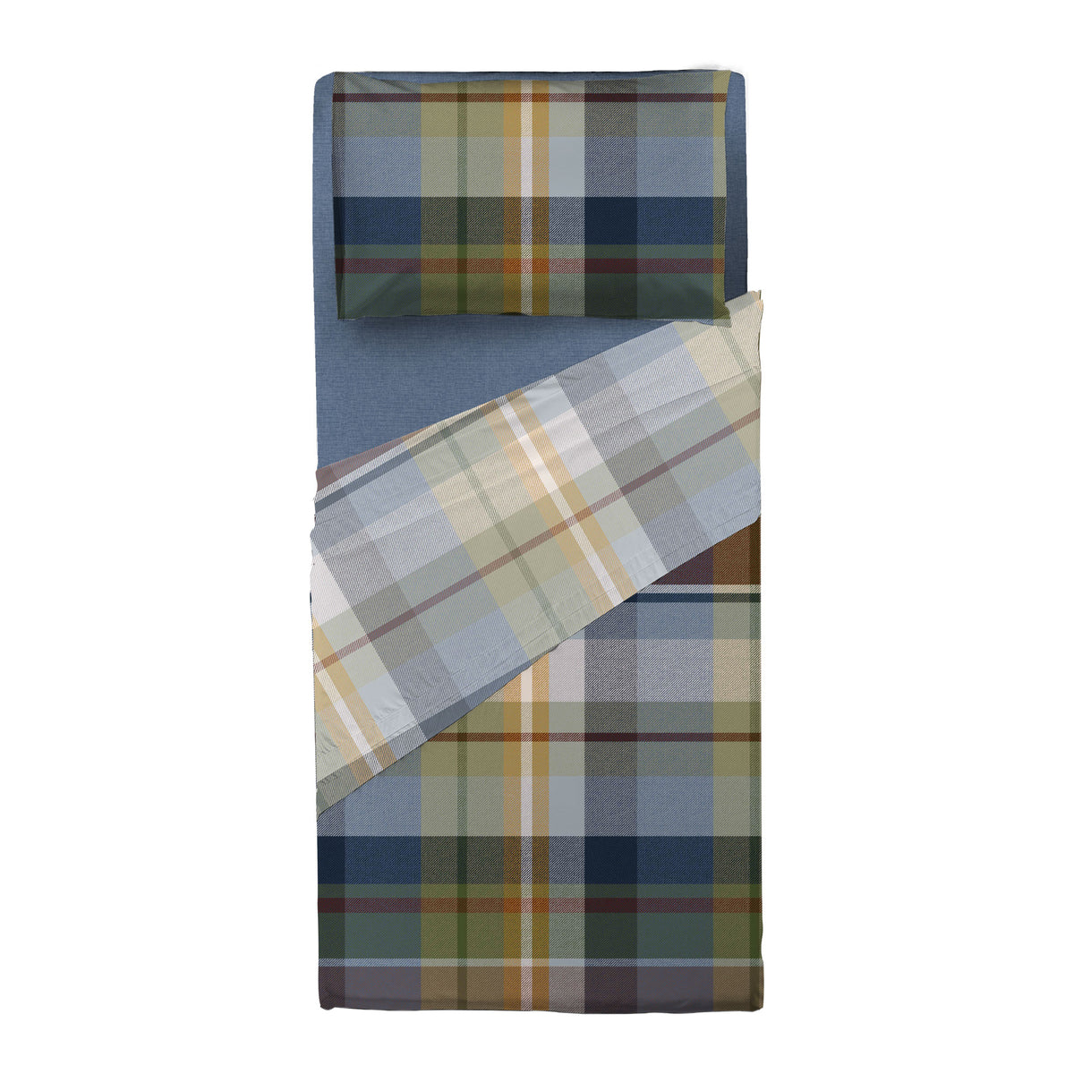Completo Letto Singolo in Cotone con Stampa - Fantasia Wrap Me Ralph Blue