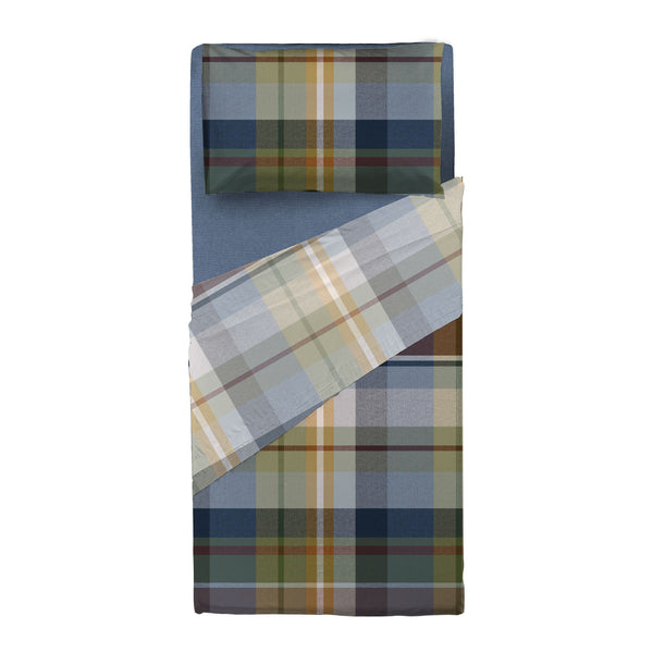 Completo Letto Singolo in Cotone con Stampa - Fantasia Wrap Me Ralph Blue