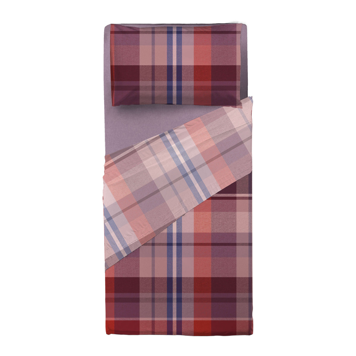 Completo Letto Singolo in Cotone con Stampa - Fantasia Wrap Me Ralph Fuchsia