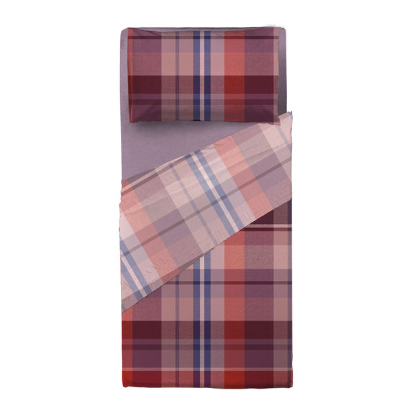 Completo Letto Singolo in Cotone con Stampa - Fantasia Wrap Me Ralph Fuchsia