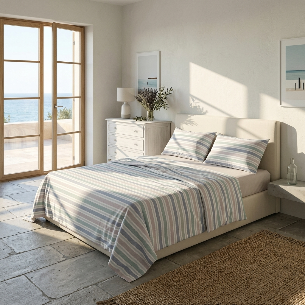 Completo Letto Matrimoniale Basic Girolamo Blue