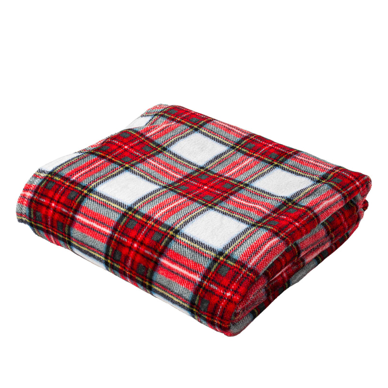 Plaid British Gift 120x160 cm Edinburgh White