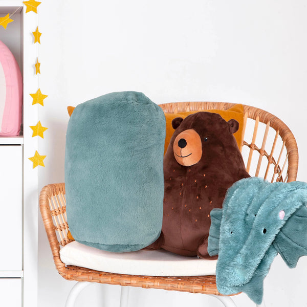 Coperta+Cuscino Funny Dragon Teal - Amo La Casa Shop