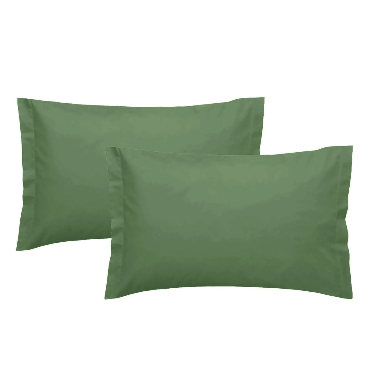 Coppia Federe in Cotone 50x80 Tinta Unita Verde - Amo La Casa Shop