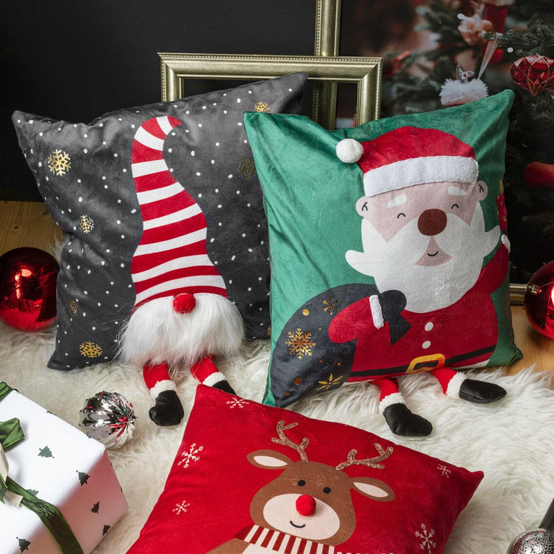 Cuscino Sweden Gnome 40x40 cm Santa Claus Green