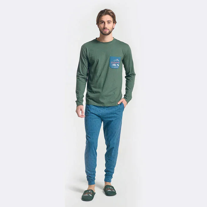 Pigiama Uomo Dalton Military Verde - Amo La Casa Shop