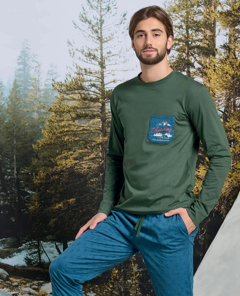 Pigiama Uomo Dalton Military Verde - Amo La Casa Shop