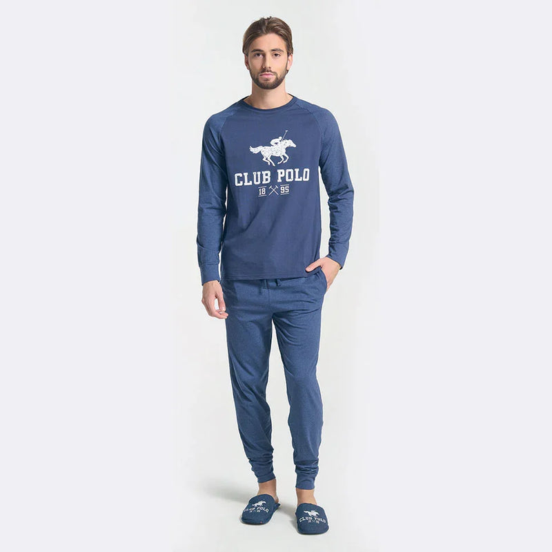 Pigiama Lungo Uomo Abelardo Blue Navy - Amo La Casa Shop