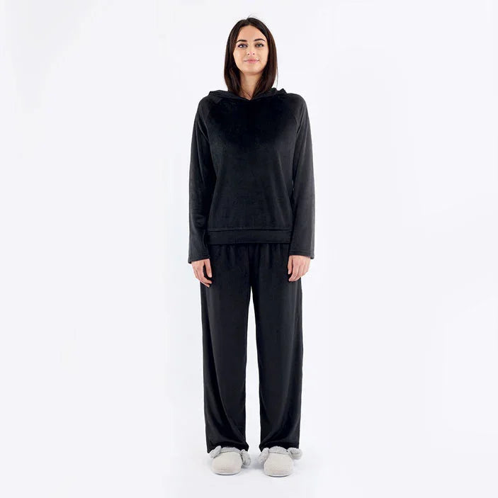 Pigiama Lungo Donna Artemia Black - Amo La Casa Shop