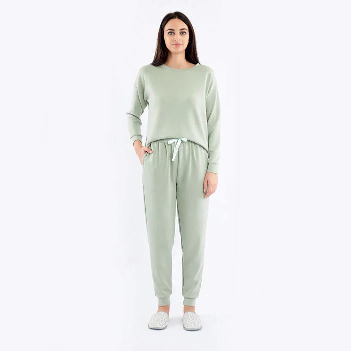 Pigiama Lungo Donna Sabina Light Verde - Amo La Casa Shop