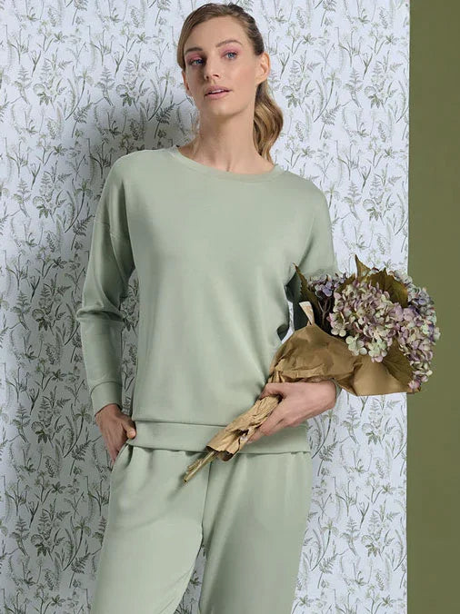 Pigiama Lungo Donna Sabina Light Verde - Amo La Casa Shop