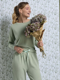 Pigiama Lungo Donna Sabina Light Verde - Amo La Casa Shop