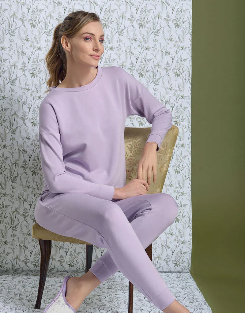 Pigiama Lungo Donna Sabina Lilac - Amo La Casa Shop