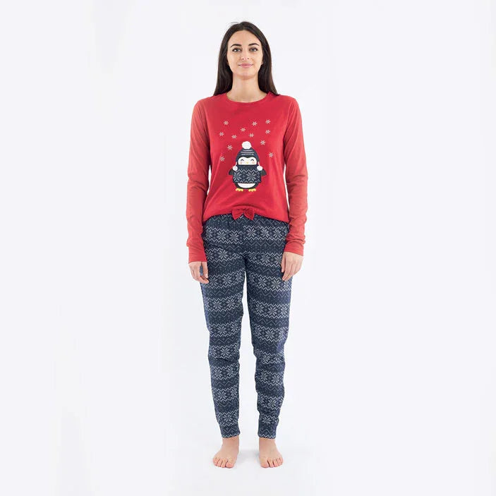 Pigiama Lungo Donna Blanka Rosso - Amo La Casa Shop